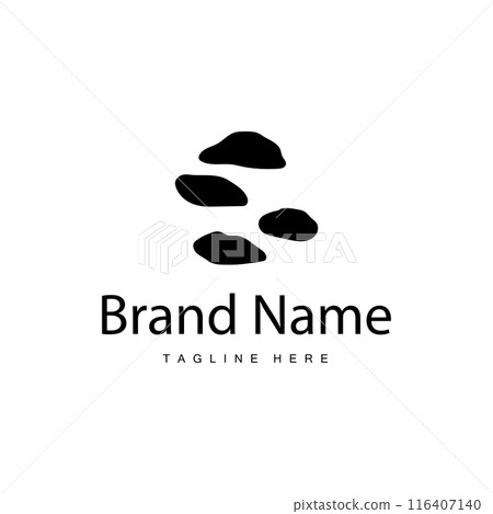 River Rock Design Balance Rock Logo Illustration Symbol Template River Rock Design Balance Rock Logo Illustration Symbol Template 116407140