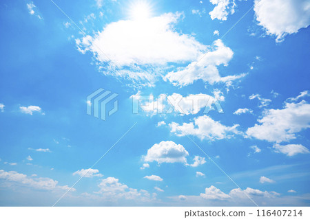 夏天雲彩和太陽 116407214