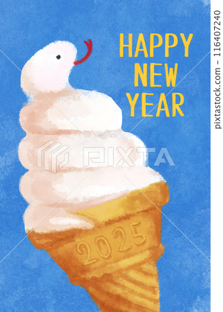 2025 年軟冰淇淋新年賀卡 116407240