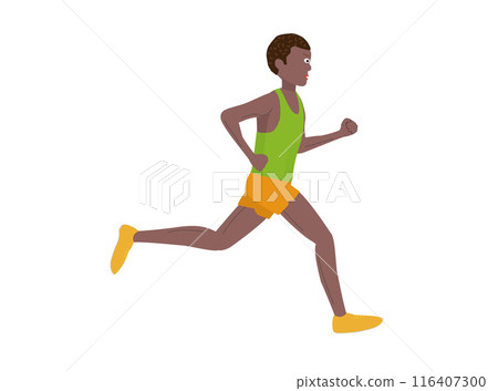 Illustration of a sprint race in athletics. Illustration of a sprint race in athletics. 116407300