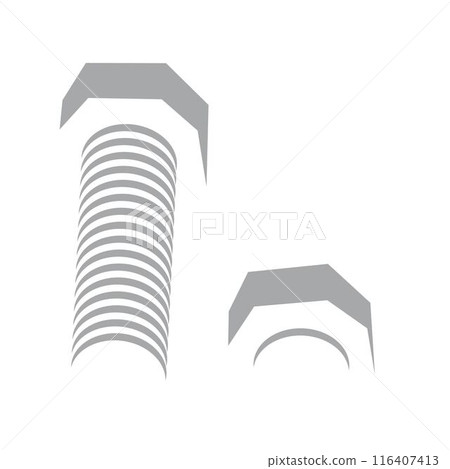 bolt and nut logo 116407413