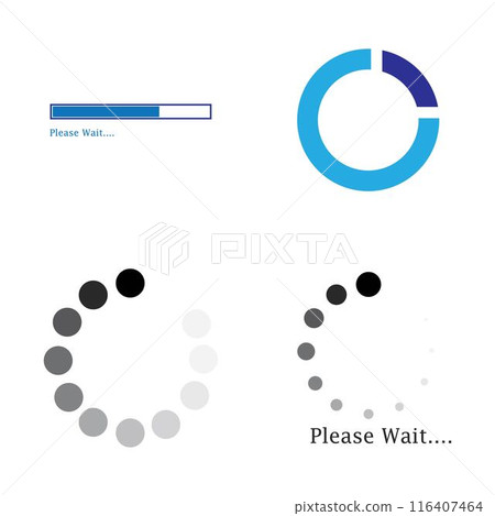 trendy loading logo 116407464