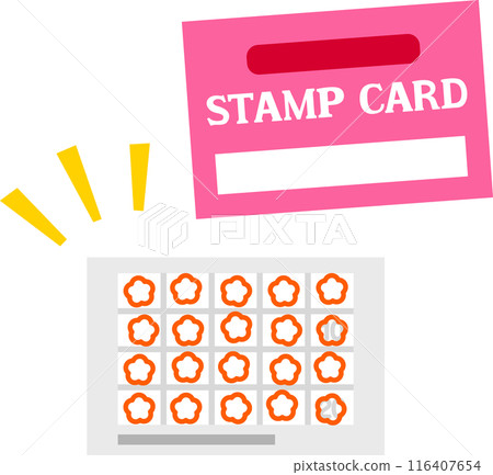 A stamp card with full points 116407654