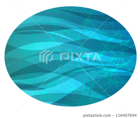 海浪與海橢圓形海框插畫素材 海浪與海橢圓形海框插畫素材 116407694