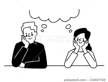 一個男人和一個女人正在想像某事_2 116407789