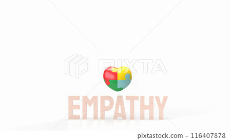 The puzzle heart multicolour  for empathy and teamwork 3d rendering. 116407878