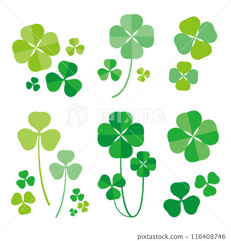 Cute clover illustration set 116408746