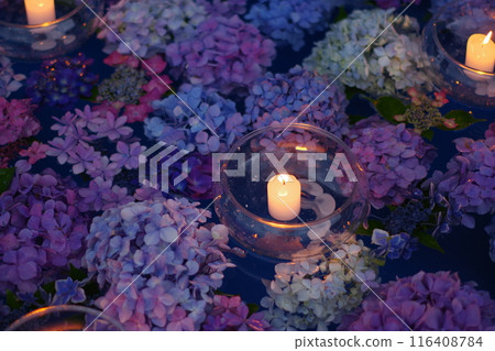 Uonuma City Koidego Cultural Hall Tanabata Candle Night Hydrangea Candle Uonuma City Koidego Cultural Hall Tanabata Candle Night Hydrangea Candle 116408784