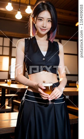 Enjoy a drink at a restaurant! 116409088