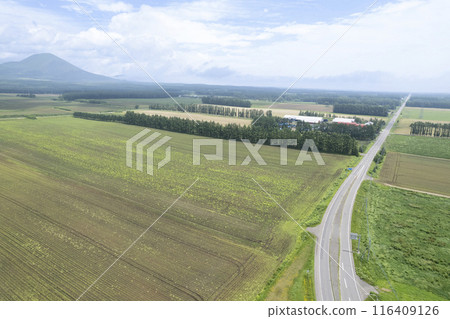 北海道十勝平原火山展望台（空拍） 116409126