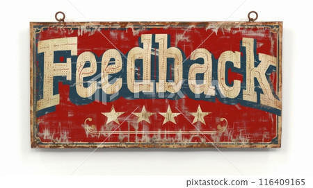 Customer review and survey symbol created in Vintage Typography. 116409165