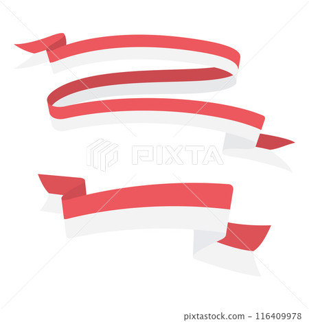 Indonesian Flag Red White Ribbon HUT Kemerdekaan Merdeka Indonesia 17 Agustus Indonesian Flag Red White Ribbon HUT Kemerdekaan Merdeka Indonesia 17 Agustus 116409978