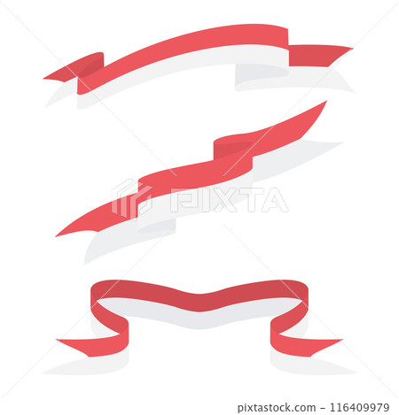 Indonesian Flag Red White Ribbon HUT Kemerdekaan Merdeka Indonesia 17 Agustus 116409979