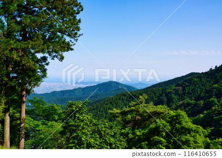 從神奈川縣丹澤大山國定公園的展望台眺望的景色 從神奈川縣丹澤大山國定公園的展望台眺望的景色 116410655