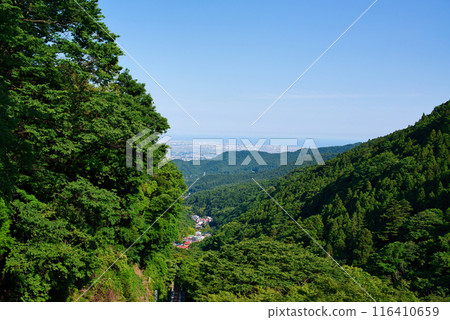 從神奈川縣丹澤大山國定公園的展望台眺望的景色 從神奈川縣丹澤大山國定公園的展望台眺望的景色 116410659