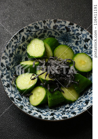 Cucumber and salted kelp with sesame oil Cucumber and salted kelp with sesame oil 116411191