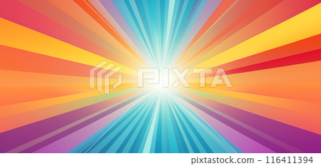 彩色的放射动感背景 116411394