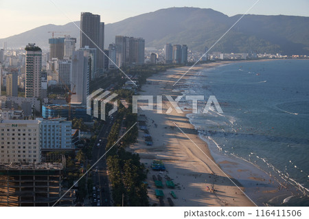 my khe beach and hotel is built near the beac in Da Nang, new resort city in middle vietnam 116411506