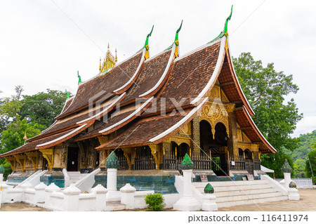 Wat Xieng Thong, a tourist attraction in Luang Prabang, Laos Wat Xieng Thong, a tourist attraction in Luang Prabang, Laos 116411974