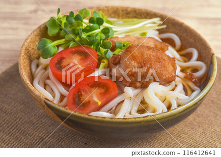 Deep fried chicken udon 116412641