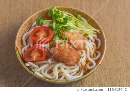 Deep fried chicken udon Deep fried chicken udon 116412642