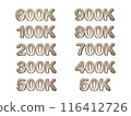 Follower text effect vector illustration 116412726
