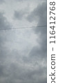 Grumpy mood cloudy sky and electric cable background 116412768
