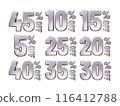 Percent off text effect vector illustration 116412788