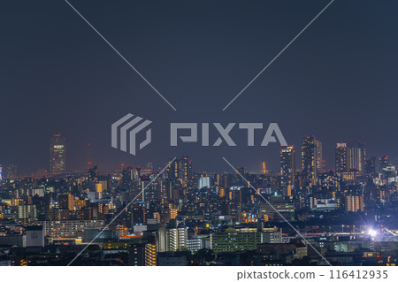 Night view of Osaka from Kamiishikiri Dai-ni Park Night view of Osaka from Kamiishikiri Dai-ni Park 116412935