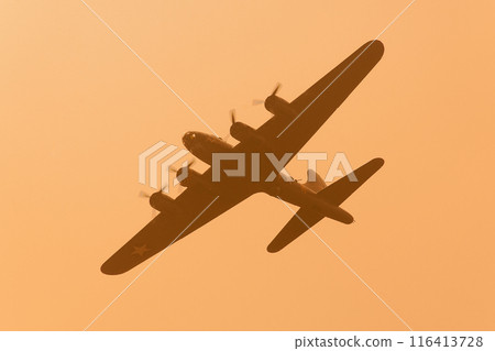 U.S. Army Boeing B-17G bomber at dusk U.S. Army Boeing B-17G bomber at dusk 116413728