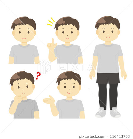 Illustration of a man wearing sportswear 116413793