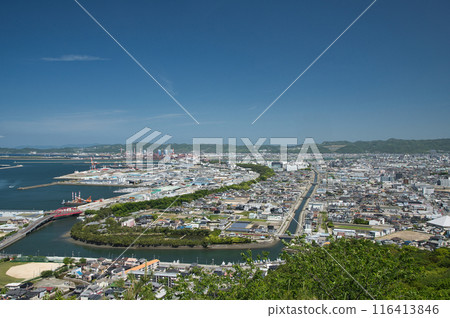 從高津山展望台眺望和歌山市的景色【和歌山縣、歌山市】 116413846