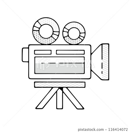 簡單的電視攝影機圖標 116414072