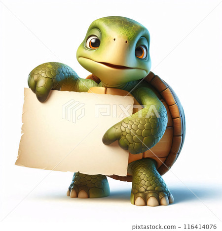 Cute 3d animals holding up an empty white sign, all isolated on a white background Cute 3d animals holding up an empty white sign, all isolated on a white background 116414076