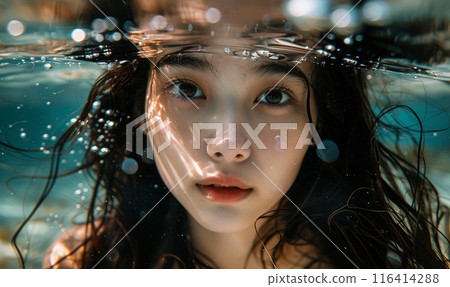 Woman in the water Woman in the water 116414288