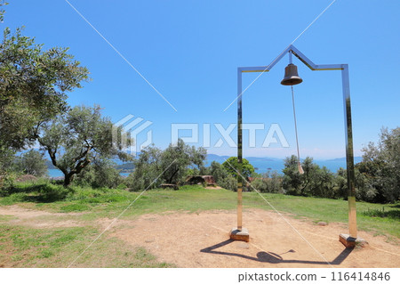 Bell on a hill overlooking the sea Bell on a hill overlooking the sea 116414846