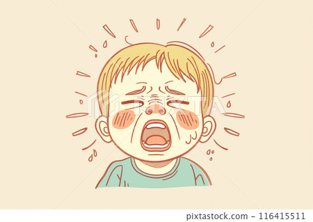 Illustration of a crying boy 116415511