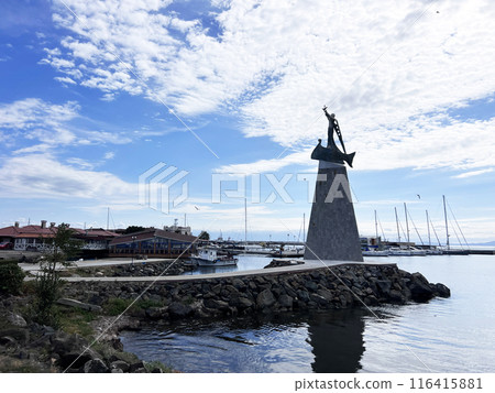 BULGARIA; BURGAS PROVINCE, NESSEBAR: Statue of Saint Nicholas in Nessebar BULGARIA; BURGAS PROVINCE, NESSEBAR: Statue of Saint Nicholas in Nessebar 116415881
