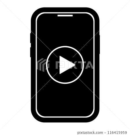 播放按鈕智慧型手機圖標 116415959