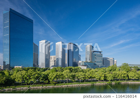 Osaka Business Park - View from inside Osaka Castle 116416014