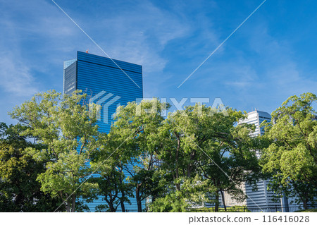Osaka Business Park Crystal Tower View from inside Osaka Castle Osaka Business Park Crystal Tower View from inside Osaka Castle 116416028