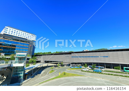 [Kumamoto Prefecture] Shirakawaguchi (East Exit) of Kumamoto Station on a clear day 116416154