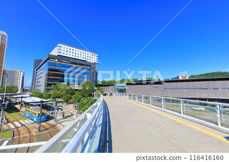 [Kumamoto Prefecture] Shirakawaguchi (East Exit) of Kumamoto Station on a clear day 116416160