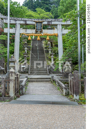 Kamo Shrine, located at the foot of a spring of pure water at Samegai-juku on the old Nakasendo road in Maibara city, Shiga prefecture 116416465