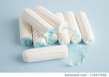 Tampon sanitary for woman hygiene protect menstruation cycle. Tampon sanitary for woman hygiene protect menstruation cycle. 116417008