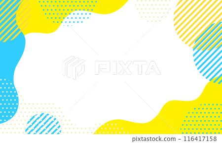 流行幾何圖案01黃淺藍 116417158
