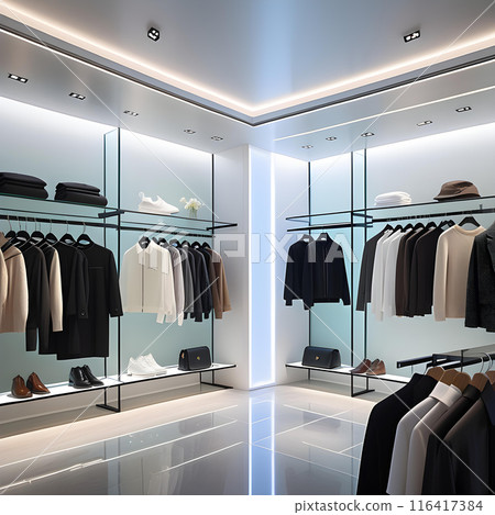 AI 生成的現代設計男裝精品店內部照片 AI 生成的現代設計男裝精品店內部照片 116417384
