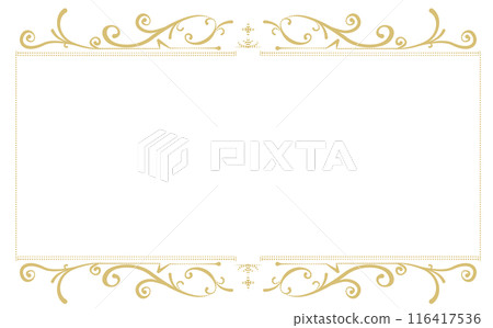Gold elegant decorative frame material Gold elegant decorative frame material 116417536