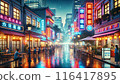 市中心的夜景 116417895