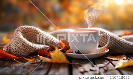 Cozy Autumn Coffee Moment Cozy Autumn Coffee Moment 116418051